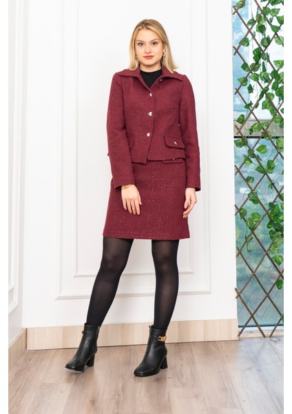 Miss Vina Buklet Kumaş Ceket Etek Takım 1277 fırsatları