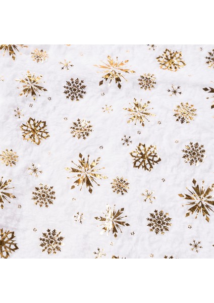 Beyaz, Altın Kar Tanesi Peluş Ağaç Altı Örtüsü 120CM fiyatları