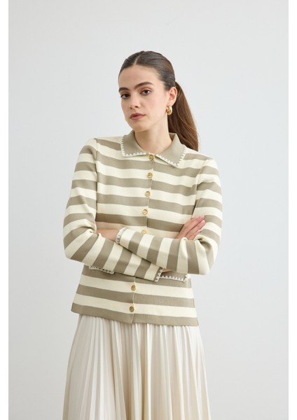 Çizgili Triko Hırka Taş fiyatları