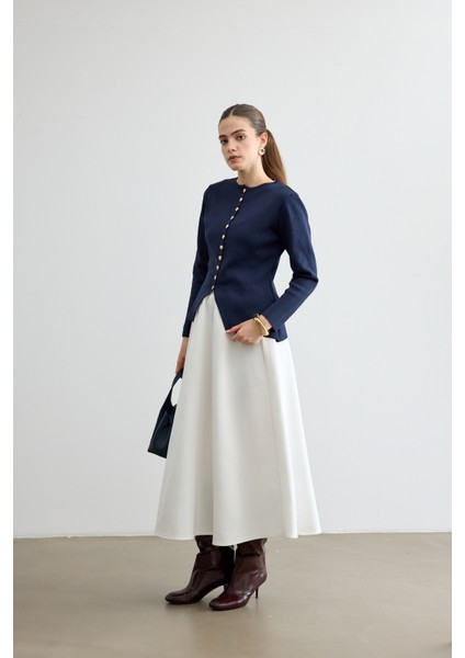 Noi Belden Oturtmalı Triko Hırka Lacivert fiyatları