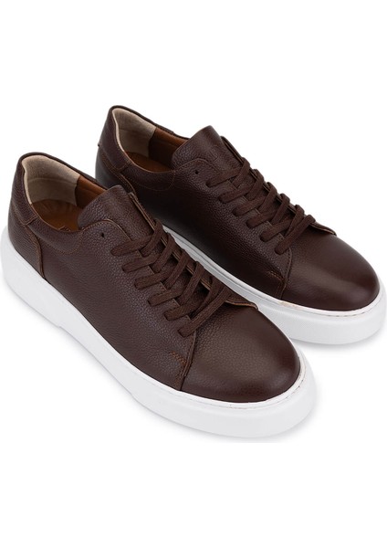 Erkek Hakiki Deri Kahverengi Sneakers & Spor Ayakkabı 1166 25501 Erk Ayk SK25-26 Kahve fiyatları