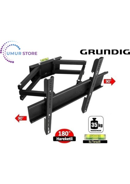 43 Gjq 9100 43” 4K UHD 32”- 55” Çift Kollu Hareketli LCD LED Tv Askı Aparatı