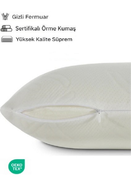 Ortopedik, Sertifikalı Visco Visko Bütün Sünger Yastık 60X40X15 cm Omuz/boyun Destekli fiyatları