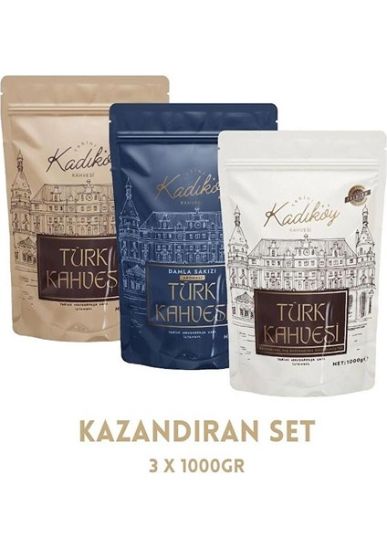 Kazandıran Set – 3 x 1000G Türk Kahvesi