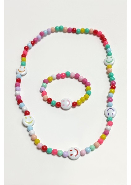 Depomix Emoji Boncuk Çocuk Set Kolye-Renkli