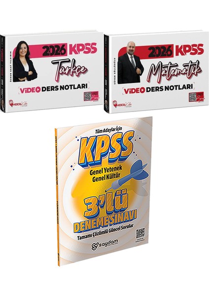 2026 Kpss Türkçe Matematik Video Ders Notları - 3 Deneme