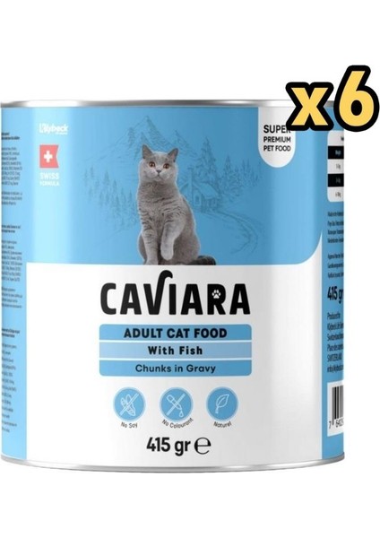 Sos Içinde Et Parçacıklı Balıklı Yetişkin Kedi Konservesi 415 gr x 6 Adet