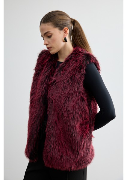 Kürk Yelek Bordo fiyatları