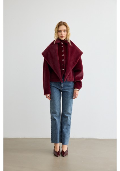 Belden Oturtmalı Atkılı Fox Kaban Bordo indirimleri