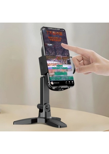 Masaüstü Telefon Standı 360 Derece Dönebilen Başlıklı Ayaklı Telefon Tripodu