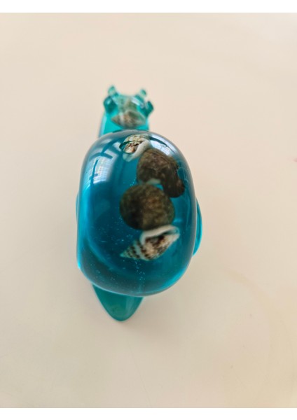 El Yapımı Epoksi Salyangoz Figürü & (7 cm)