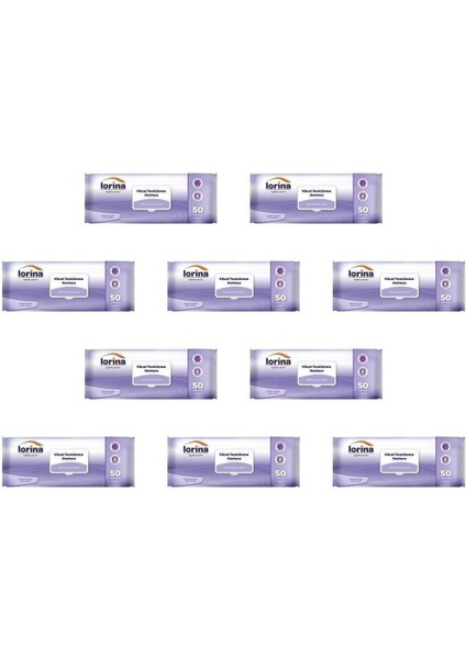 Lorina Vücut Temizleme Havlusu 50'li x 10 Paket