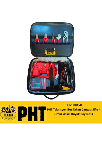 Teknisyen Bez Takım Çantası Şifreli Omuz Askılı Büyük Boy No:3 PLT2800150 fiyatları