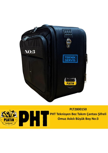 Teknisyen Bez Takım Çantası Şifreli Omuz Askılı Büyük Boy No:3 PLT2800150 indirimleri