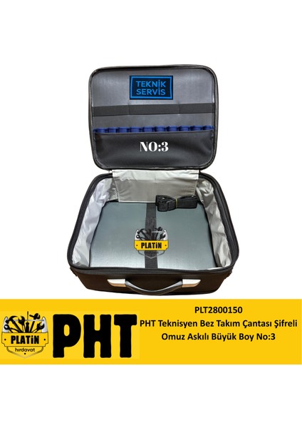 Teknisyen Bez Takım Çantası Şifreli Omuz Askılı Büyük Boy No:3 PLT2800150