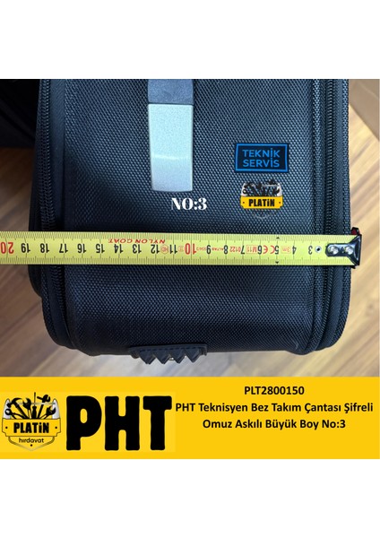 Teknisyen Bez Takım Çantası Şifreli Omuz Askılı Büyük Boy No:3 PLT2800150
