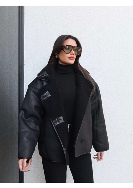 Siyah Düğmeli Süet Ceket fırsatları