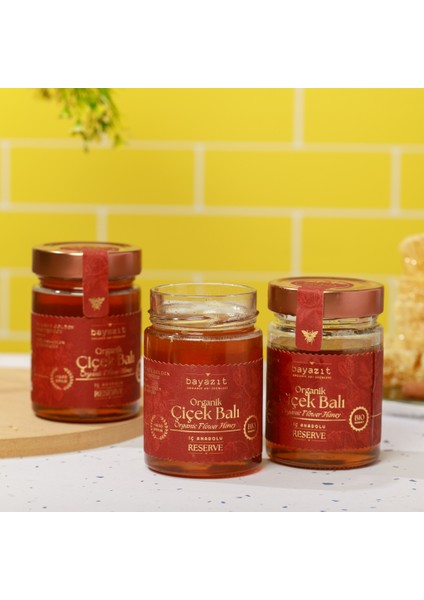 Organikİç Anadolu Çiçek Balı(Kayseri)450 gr3'liSet