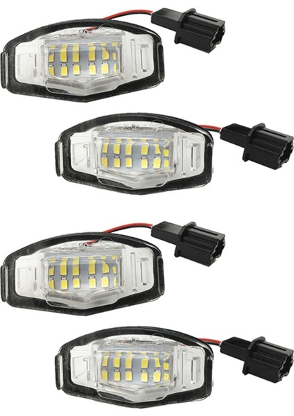 4pcs Araba LED Plaka Işık Plaka Hafif Lamba Honda Civic Honda Accord Siyah (Yurt Dışından)