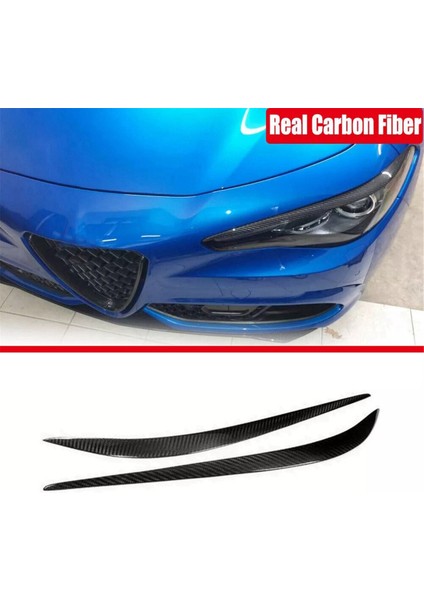 Alfa Için Romeo Giulia 2015-2024 Gerçek Karbon Fiber Far Kaşları Göz Kapakları Kapak (Yurt Dışından) fiyatları