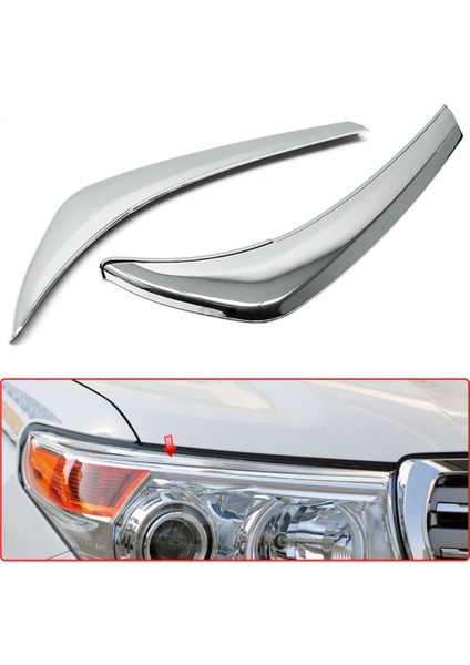 Toyota Land Cruiser 200 2012-2015 Için Araba Far Kapağı Lamba Kaşları Dekoratif Aksesuarlar (Yurt Dışından) fiyatları