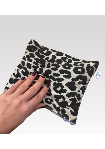 Leopar Desenli Denim Pasaport Cüzdanı