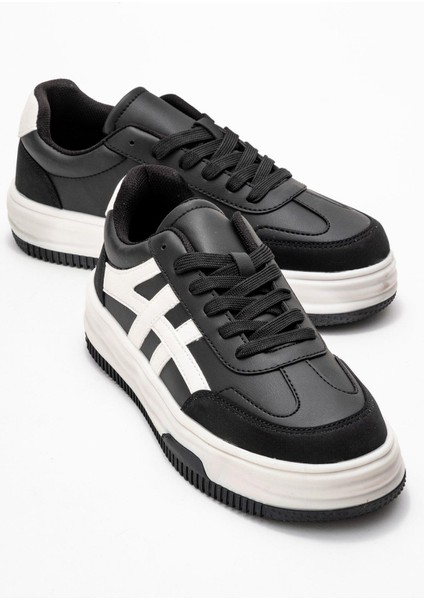 Kadın Spor Ayakkabı; Siyah Beyaz