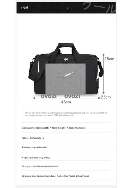 Ovozı Unisex Büyük Kapasiteli Spor Spor Çantası Seyahat Çantası (Yurt Dışından) modelleri