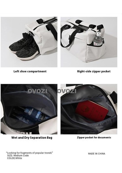 Ovozı Unisex Büyük Kapasiteli Spor Spor Çantası Seyahat Çantası (Yurt Dışından) modelleri
