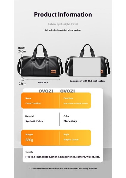 Ovozı Unisex Büyük Kapasiteli Spor Spor Çantası Seyahat Çantası (Yurt Dışından) fiyatları