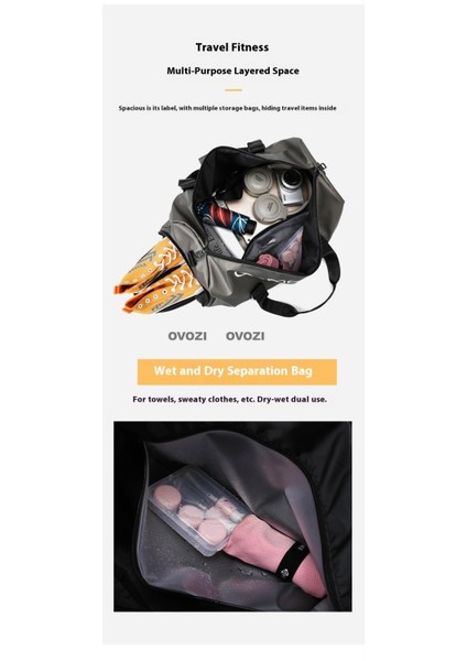 Ovozı Unisex Büyük Kapasiteli Spor Spor Çantası Seyahat Çantası (Yurt Dışından) fırsatları