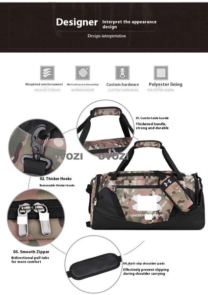 Ovozı Unisex Büyük Kapasiteli Spor Spor Çantası Seyahat Çantası (Yurt Dışından) modelleri