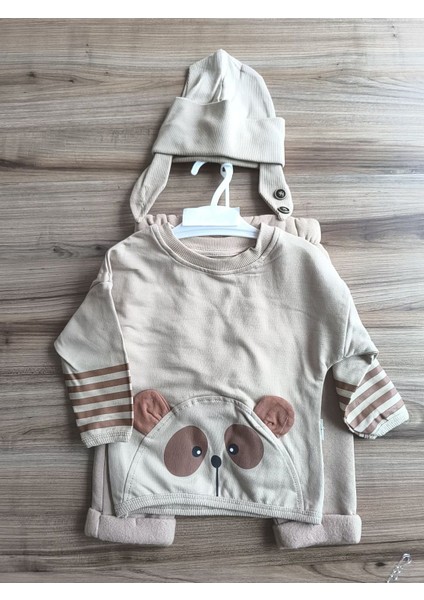 Laura Baby Erkek Bebek/çocuk Alt Üst Şapkalı Takım