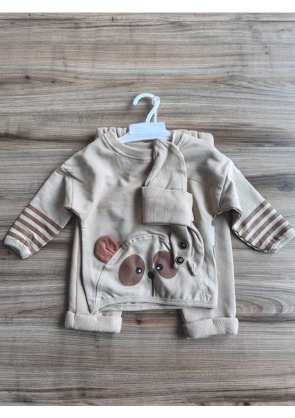 Laura Baby Erkek Bebek/çocuk Alt Üst Şapkalı Takım