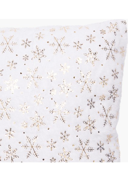 Beyaz, Altın Kar Taneli Yastık Kılıf 42CM fiyatları
