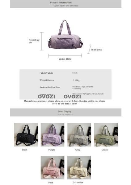 Ovozı Unisex Büyük Kapasiteli Spor Spor Çantası Seyahat Çantası (Yurt Dışından) modelleri