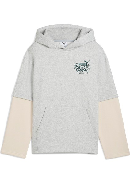 Mid 90S Layered Çocuk Gri Sweatshirt