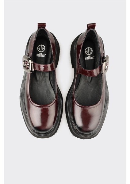 Bordo Deri Kadın Günlük Ayakkabı fırsatları