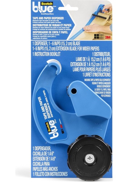 3m M1000 El Maskesi El Kapağı, Kapak Kağıdı Için, Tüm Yapışkan Genişlikleri Için, Bıçaksız 1 Dispenser, Maskeleme Bandı ve Kağıt