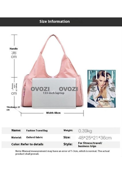 Ovozı Unisex Büyük Kapasiteli Spor Spor Çantası Seyahat Çantası (Yurt Dışından) indirimleri