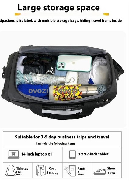 Ovozı Unisex Büyük Kapasiteli Spor Spor Çantası Seyahat Çantası (Yurt Dışından) indirimleri