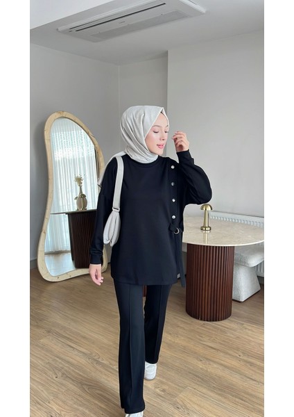 Çıt Çıt Detaylı Oysho Takım-Siyah modelleri