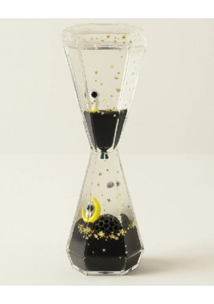 Sulu Astronot Kum Saati - Siyah - Uzay Temalı - Hediyelik - 16 cm