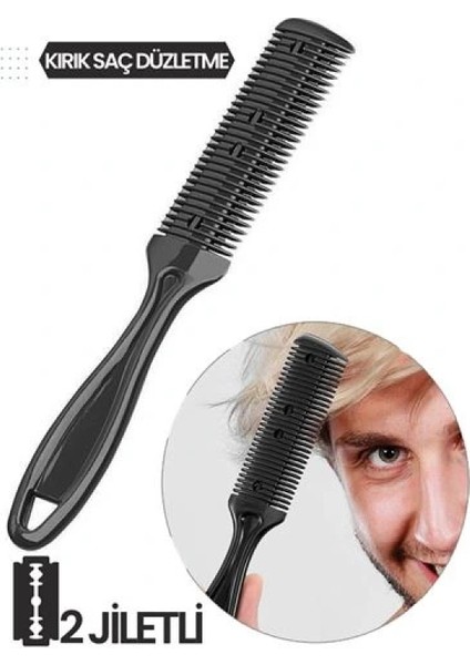 2 Jiletli Kırık Saç Sakal Düzletme İnceltme Tarağı fiyatları
