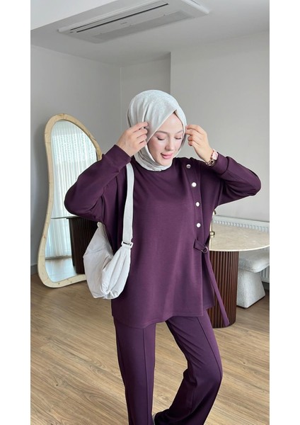 Çıt Çıt Detaylı Oysho Takım-Mor