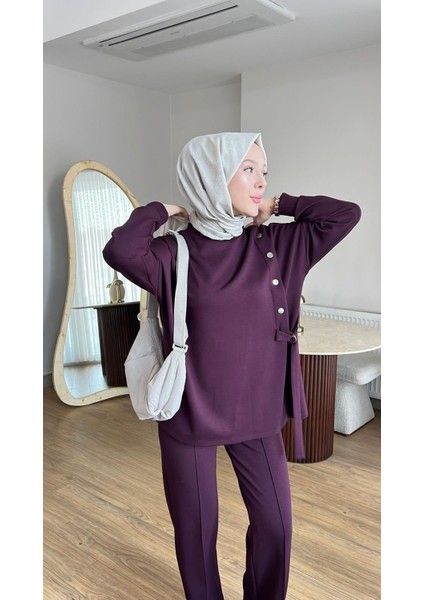 Çıt Çıt Detaylı Oysho Takım-Mor indirimleri