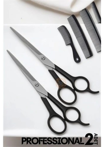 Berber Makası 2 ADET Profesyonel 6.5 inç Çelik