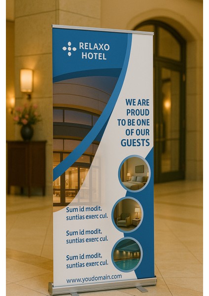 Firmanıza Özel 85X200 cm Baskılı Roll Up Banner Reklam Standı fırsatları