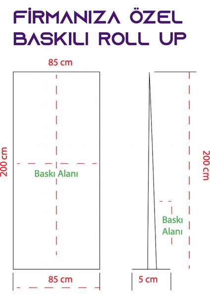 Firmanıza Özel 85X200 cm Baskılı Roll Up Banner Reklam Standı indirimleri