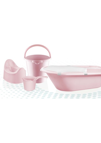 Home 5'li Banyo Tuvalet Seti Pembe